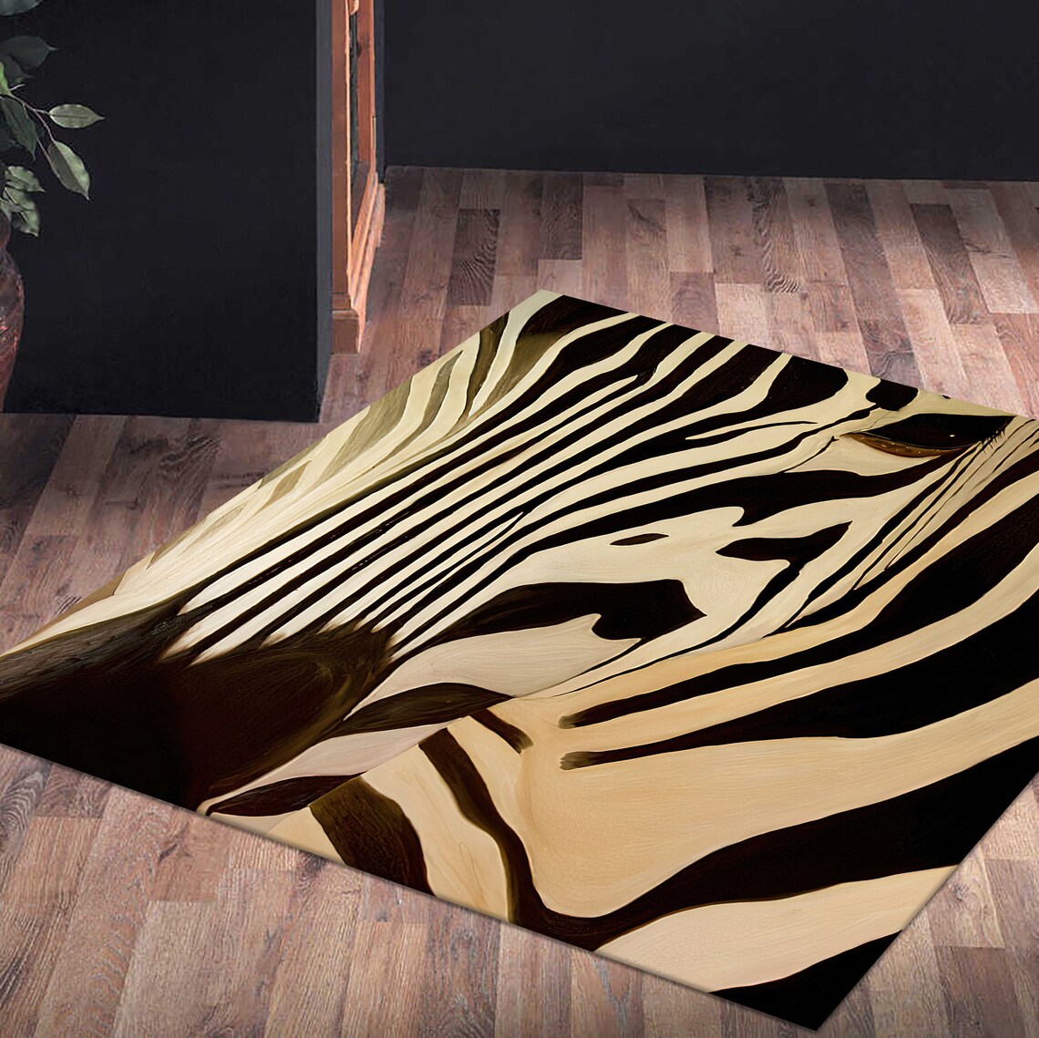 Abstract Zebra Rugs, Modern Rugs, Zebra Rug, Animal Rugs, Non-slip ...