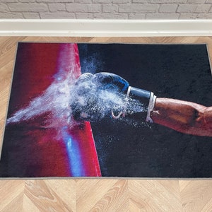 Boxing Rug, Boxer Rug, Boxing Gloves Rug, Motivation Rug, Popular Rug ...