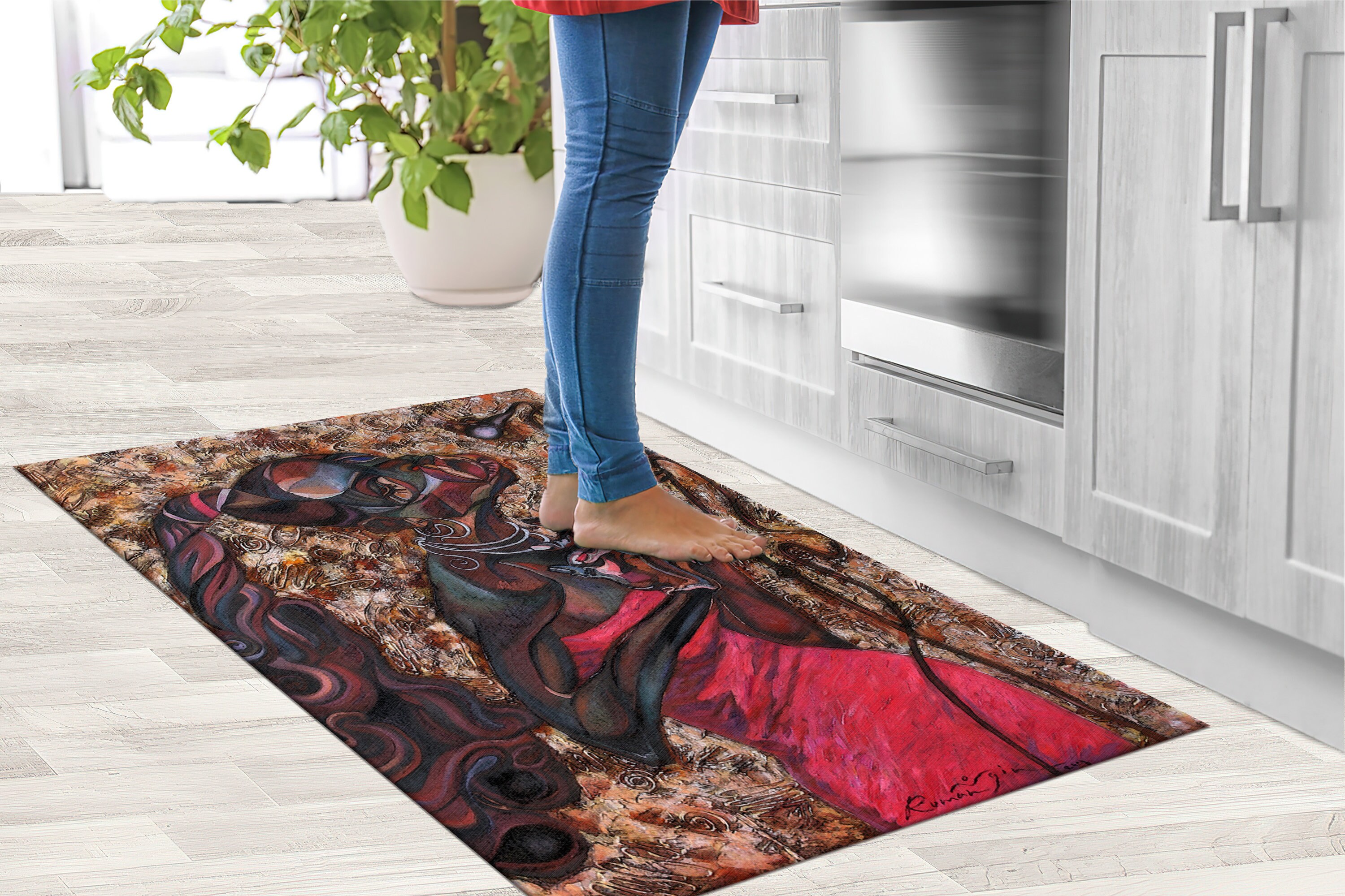 African Woman Rug, Jazz Rug, African Singer Rug, Ethnic Rugs, Girl Room ...