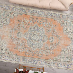Faded Rug, Vintage Design Rugs, Floral Rugs, Vintage Style Rug, Turkish Rug, 3D Printeds Rug, Outdoor Rug, Personalized Gifts, Corridor Rug,