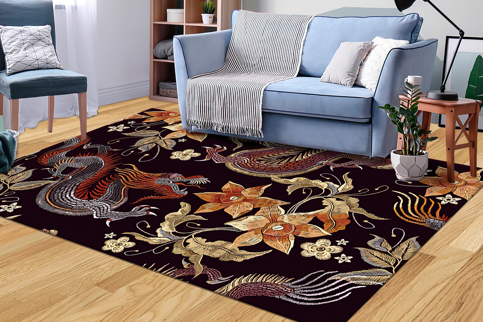 Dragon Rug Irl Asian Dragon Pattern Rug, Dragon Rug, Japanese Rug, Chinese Dragon Rugs ...
