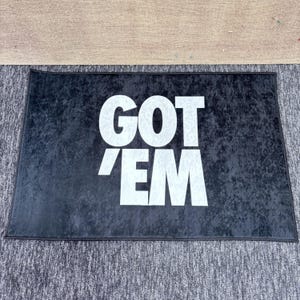 Got Em Rug, Black And White Rugs, Black Rugs, Modern Rug, Gift For The Home, 3D Printed Rug, Custom Rug, Soft Rug, Door Mat, Runner Rug, image 1