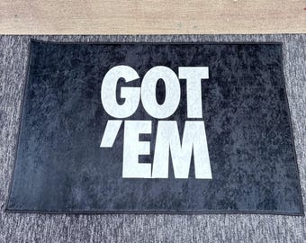 Got Em Rug, Black And White Rugs, Black Rugs, Modern Rug, Gift For The Home, 3D Printed Rug, Custom Rug, Soft Rug, Door Mat, Runner Rug,