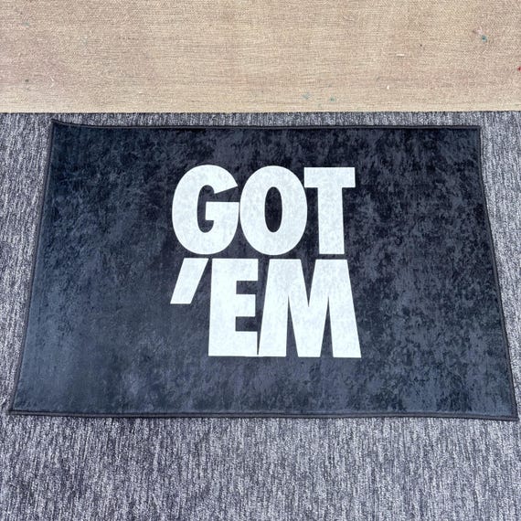 Got Em Rug, Black And White Rugs, Black Rugs, Modern Rug, Gift For The Home, 3D Printed Rug, Custom Rug, Soft Rug, Door Mat, Runner Rug,