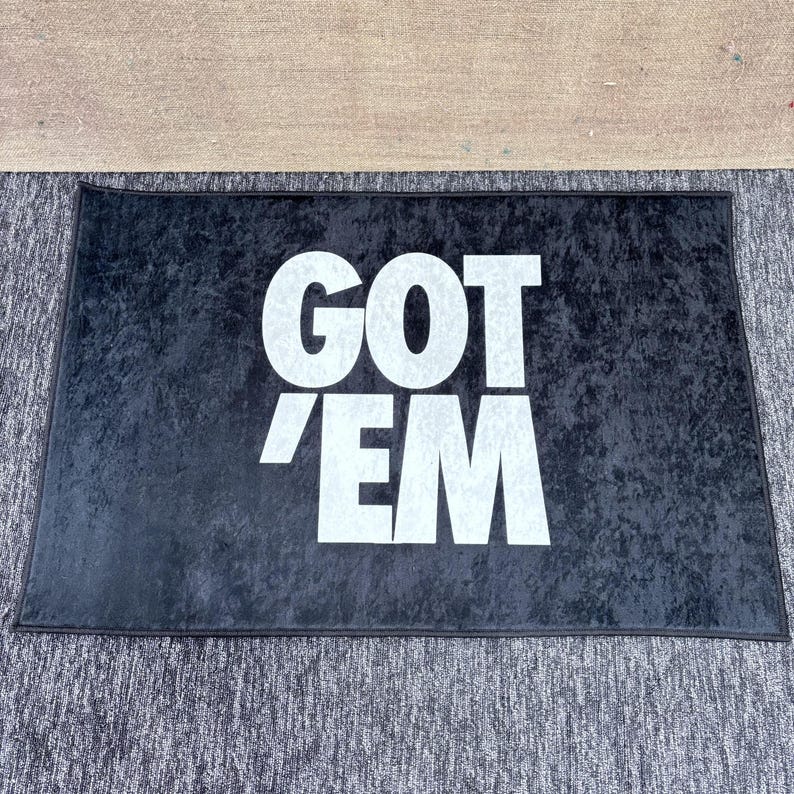 Got Em Rug, Black And White Rugs, Black Rugs, Modern Rug, Gift For The Home, 3D Printed Rug, Custom Rug, Soft Rug, Door Mat, Runner Rug, image 1