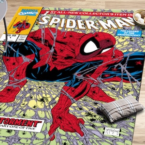 Alfombras de Spiderman, alfombras de dibujos animados, alfombras para habitaciones de niños, alfombras para habitaciones de niños, alfombras de entrada, alfombras personalizadas, alfombras decorativas, alfombras para mascotas, alfombras para exteriores,