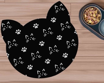 Cat Food Mat, Dog Food Mat, Food Mat, Play Mat, Pet Food Mat, Cat Pad, Dog Pad, Custom Pet Mat, Bone Shaped Mat,  Easy To Clean Pet Mat,