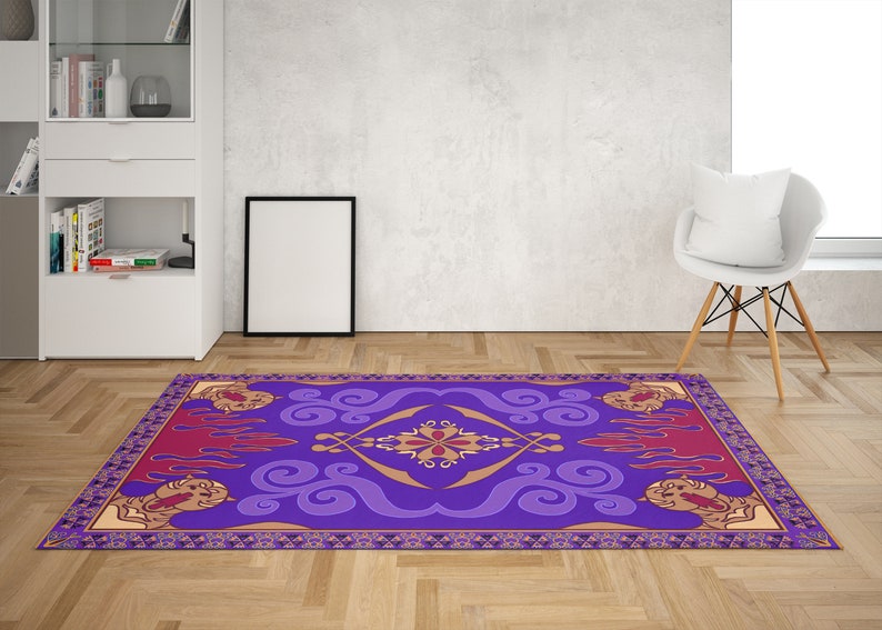 Aladdin's And Flying Carpet Rugs, Flying Carpet Rug, Aladdin's Rug, Modern Rug, Soft Rug, Bath Rug, Saloon Rug, Indoor Rug, Gift For Her, image 2