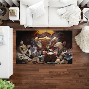 Teppiche mit Spielkarten, Katzen Teppiche, Moderner Teppich, Büroteppich, Kleiner Teppich, Kleiner Teppich, Kleiner Teppich