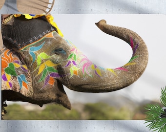 Elephant Rugs, Safari Rug, Ethnic Rug, Animal Rug, Luxury Rug, Pet Friendly Rug, Saloon Rug, Wedding Rug, Cool Rug, Thin Rug, Home Decor,