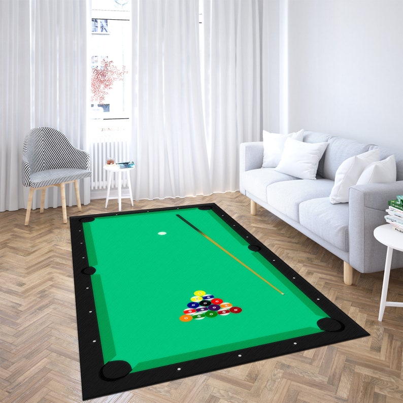 Billiards Rug, Playing Room Rug, Man Cave Rug, Motivational Rugs, Large Rug, Luxury Rug, Door
