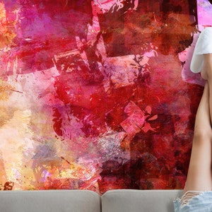 Colorful Plaster Rug, Abstract Rug, Pink Rugs, Modern Rug, Bathroom Rug, Salon Rugs, Popular Rug, Custom Rug, Soft Rugs, Easy To Clean Rug,