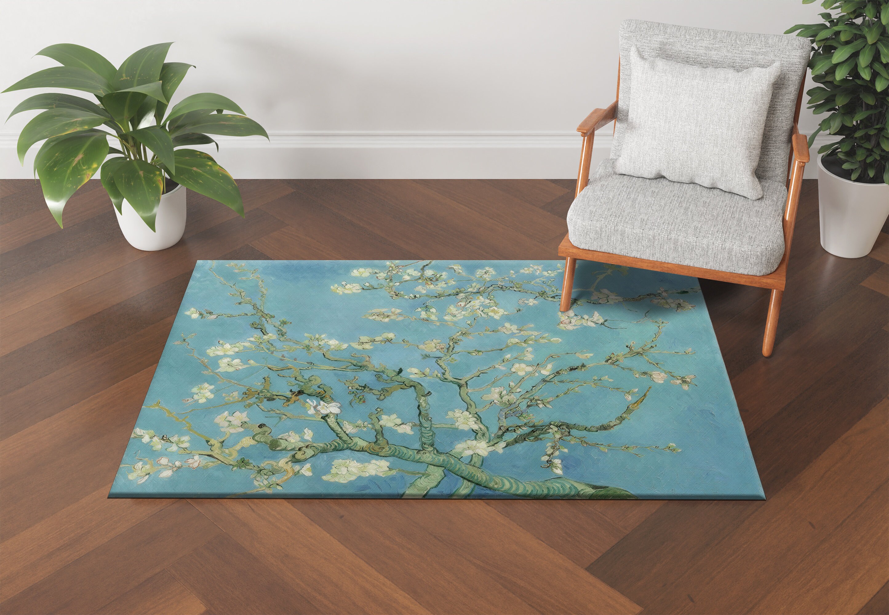 The Blossoming Almond Tree Rugs, Botanical Rugs, Van Gogh Rugs, Famous ...