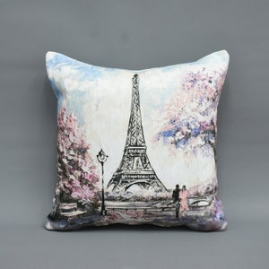 Eiffel Tower Pillow, Decorative Pillow Cover, Eiffel Pillow Cover, Pillow Cover,  Home Decor Pillow,  Indoor Pillow, Couch Case, Paris Decor