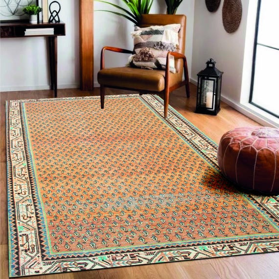 Türkish Vintage Rug Rug, Vintage Stayle Rug, Turkish Handmade Rug