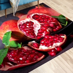 Pomegranate Rug, Kitchen Rugs, Trendy Rugs, Modern Rugs, Gift Rug, Pattern Rug, Front Door Rug, Large Rug, Nursery Rug, Anti-Slip Carpet,