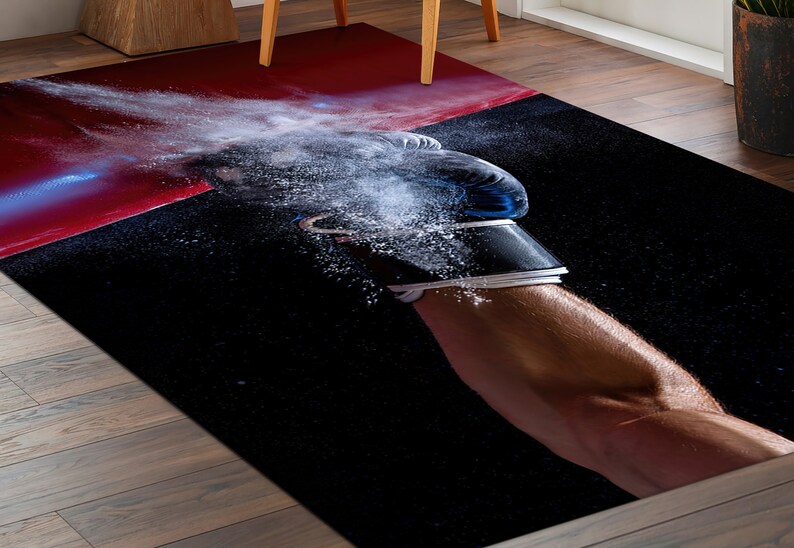 Boxing Rug, Boxer Rug, Boxing Gloves Rug, Motivation Rug, Popular Rug ...