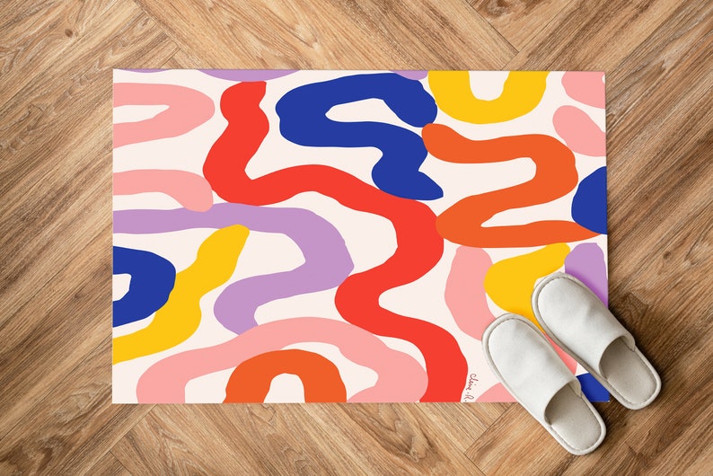 Keith Haring Rug, Colorful Rugs, Dancing Rugs, Graffiti Rug, Pattern ...