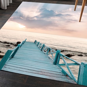 Sky Landscape Rug, Sunset Rug, Landscape Rug, Stair Rug, Area Rug, Gift For Him, Machine Washable Rug, Easy To Clean Rug, Stair Treads Rug,