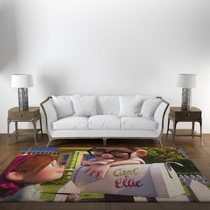 Carl And Ellie Rug, Movie Up Rug, Up Rugs, Modern Rug, Personalized Gifts, Home Decor Rug, Entryway Rug, Decorative Rug, Salon Decor Rug,