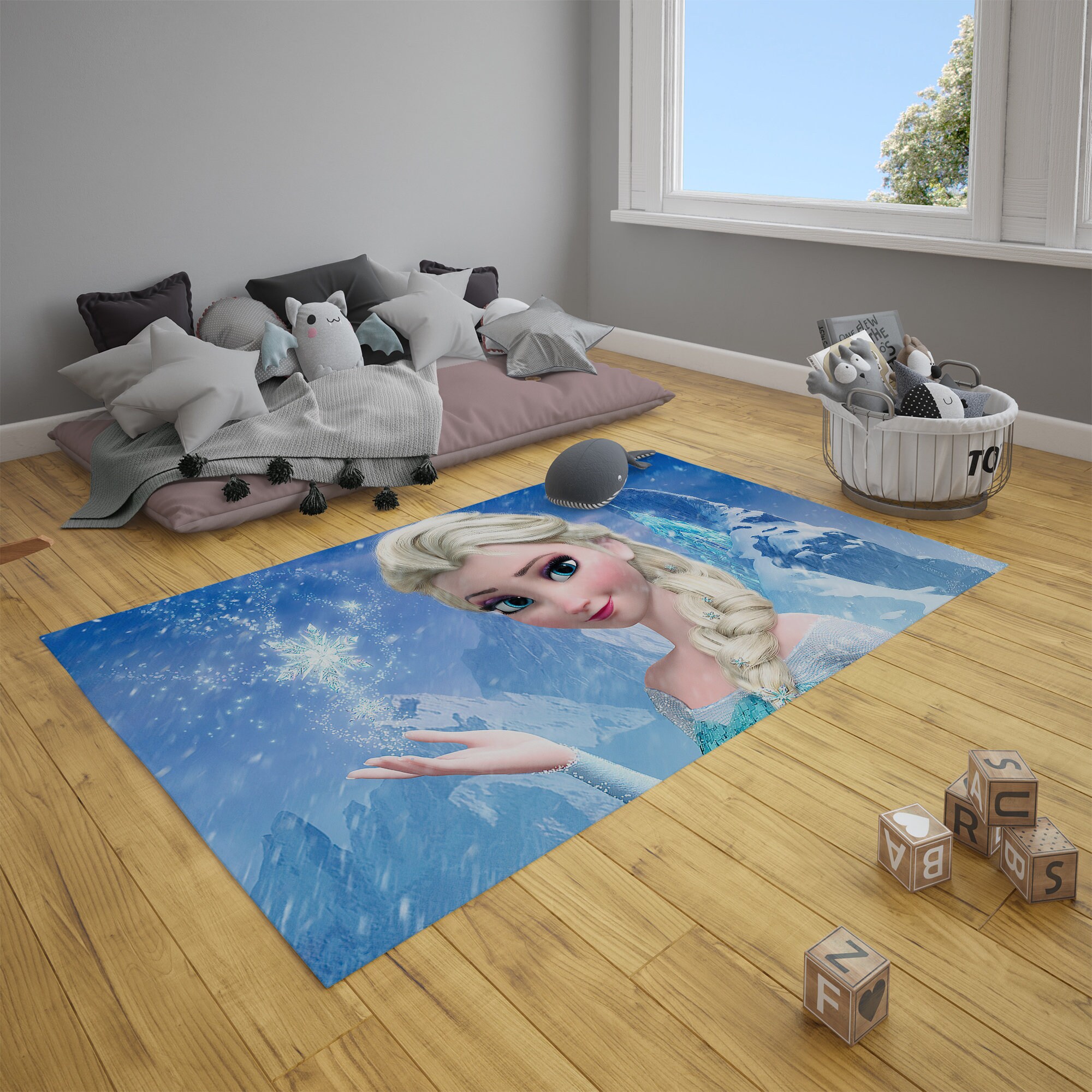 Discover Elsa Rug, Children Room Rug, Frozen Queen Rug, Kids Rug, Outdoor Rug, Pattern Rug, Bath Rug, Gift For Her, Entry Rug, Area Rug, Thick Rug,