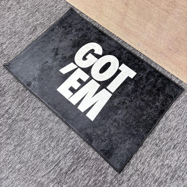 Got Em Rug, Black And White Rugs, Black Rugs, Modern Rug, Gift For The Home, 3D Printed Rug, Custom Rug, Soft Rug, Door Mat, Runner Rug, image 2