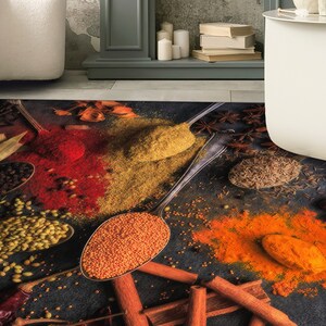 Spices Rugs, Colorful Rug, Kitchen Rugs, Modern Rug, Office Decor Rug ...