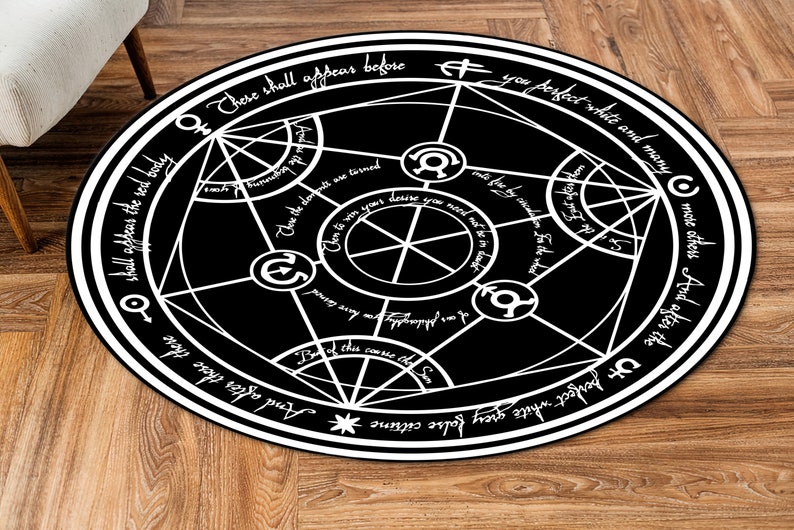 FMA Transmutation Rugs, Full Metal Transmutation Rugs, FMA Rugs, Modern Rugs, Entry Rug, Living Room Rug, Easy To Clean Rug, Salon Rug, image 9