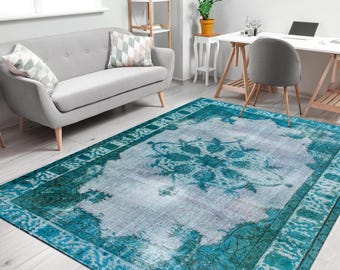 Green Rug, Medallion Pattern Rug, Ethnic Pattern Rug, Antique Decor Rugs, Turkish Rug, Decorative Rug, Bridesmaid Gift, Gift Rug, Area Rug,