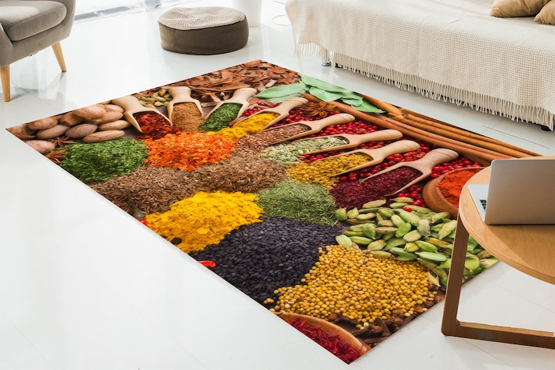 Spice Rug Kitchen Spices Rug, Spice Rugs, Kitchen Rugs, Modern Rugs, Wall Hanging ...