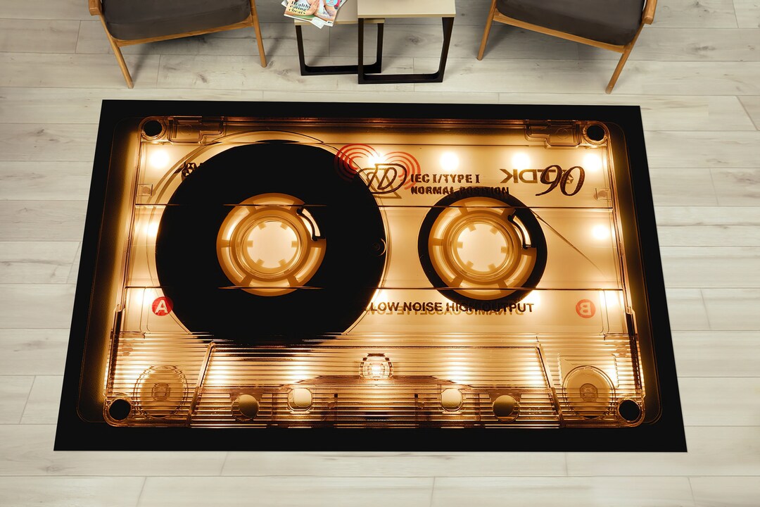 Shining Audio Cassette Rug, Music Rugs, Retro Music Rug, Modern Rugs ...