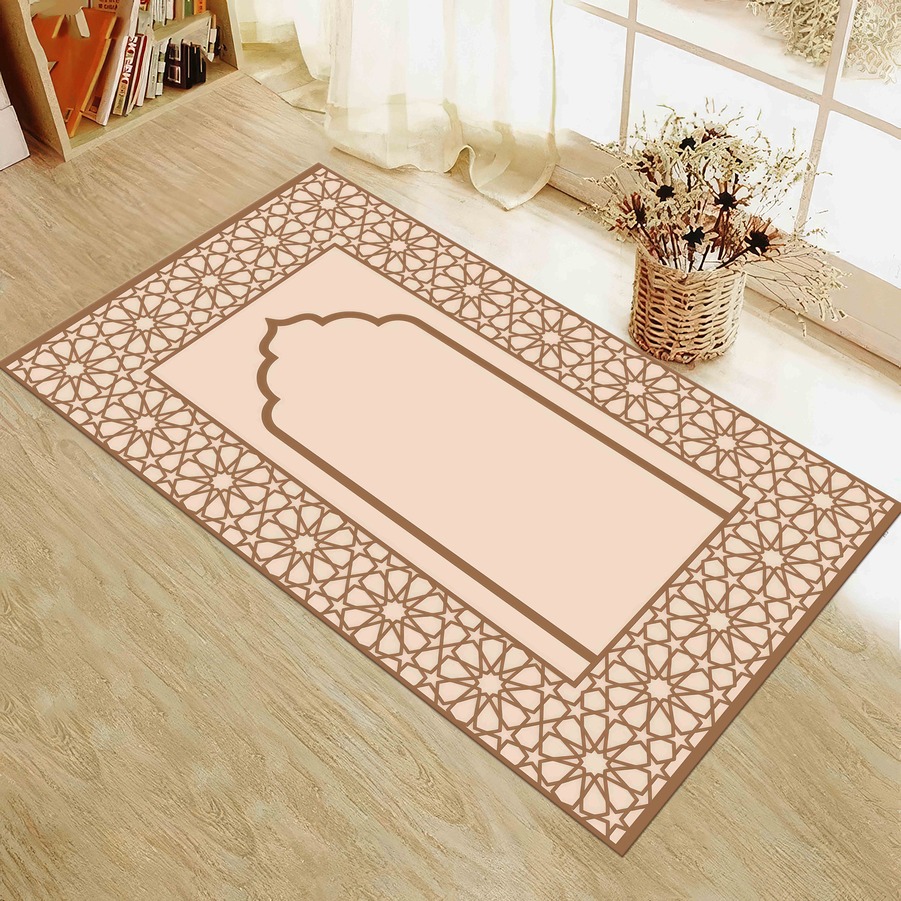 Brown Prayer, Beige Prayer Rug, Worship Rugs, Religious Rug, Islamic Rug, Popular Rug, Luxury Prayer, Muslim Rug, Custom Rug, Small Rug,