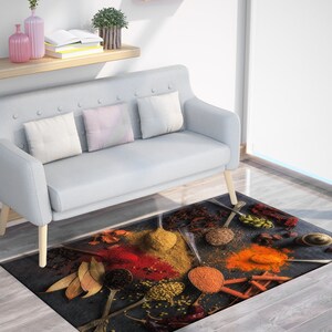 Spices Rugs, Colorful Rug, Kitchen Rugs, Modern Rug, Office Decor Rug ...