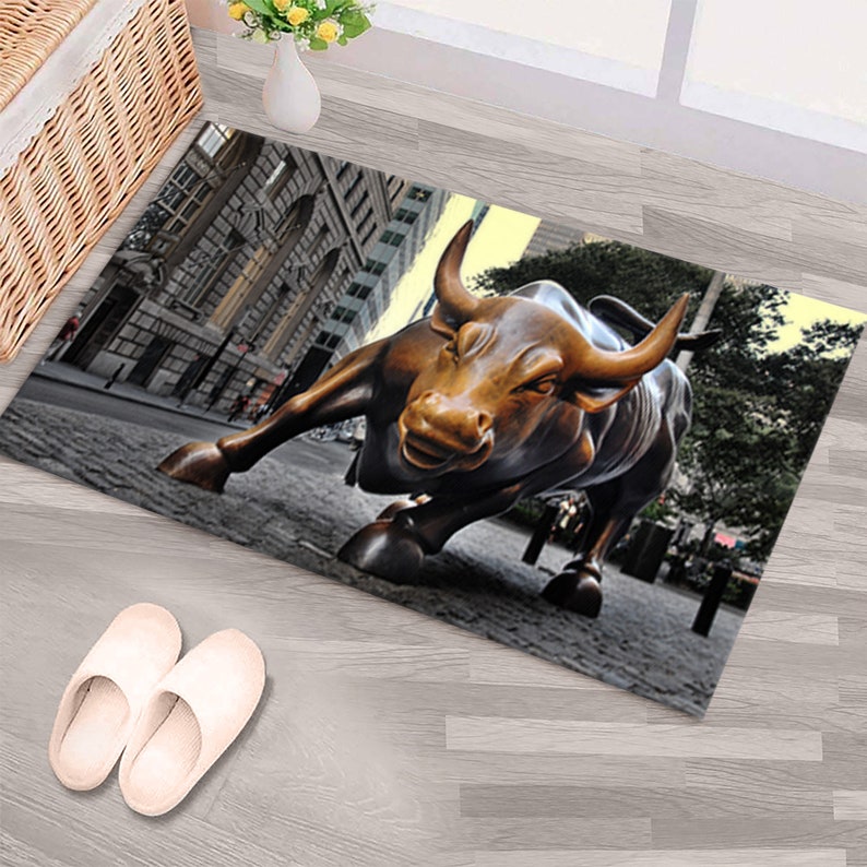 New York Bull Sculpture Rugs, Bull Rugs, Buffalo Rugs, Landscape Rug ...