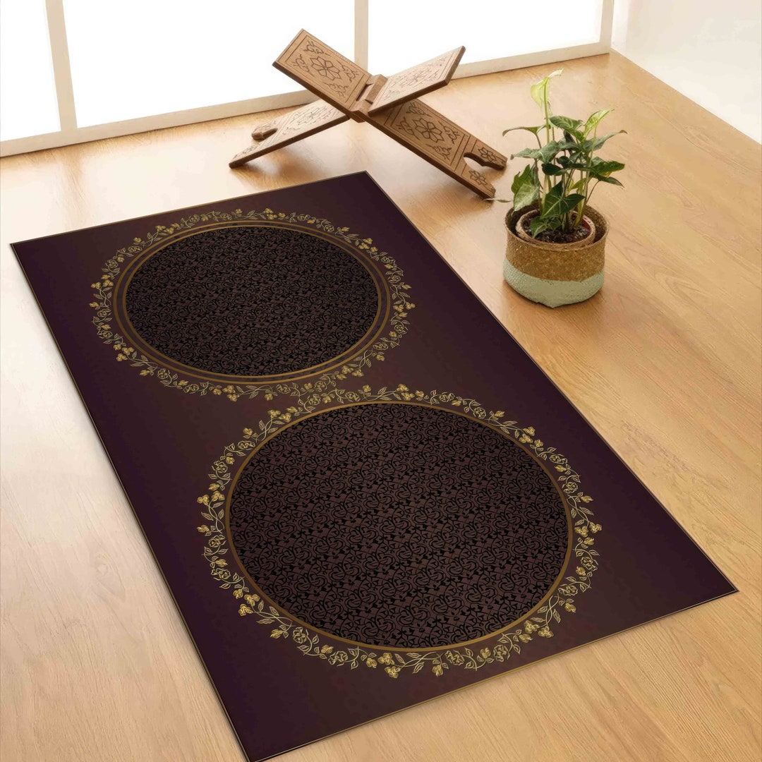 Burgundy Prayer, Gold Prayer Rug, Worship Rugs, Prayer Rugs, Modern Rug