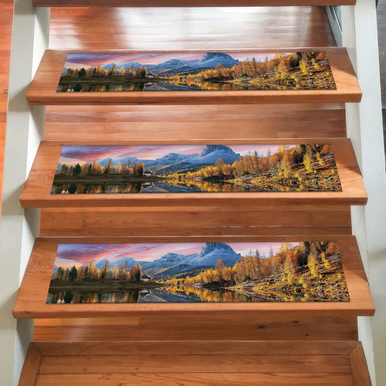 Step Rug, Natural Landscape Rug, Tree Landscape Rugs, Mountain ...