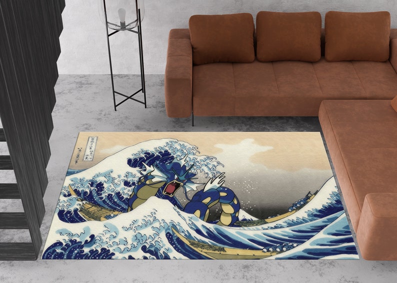 The Great Wave Rug, Wave Off Kanagawa Rugs, Japanese Rug, Reproduction Rug, Runner Rug, Entryway Rug, Easy To Clean Rug, Decorative Rug, image 2