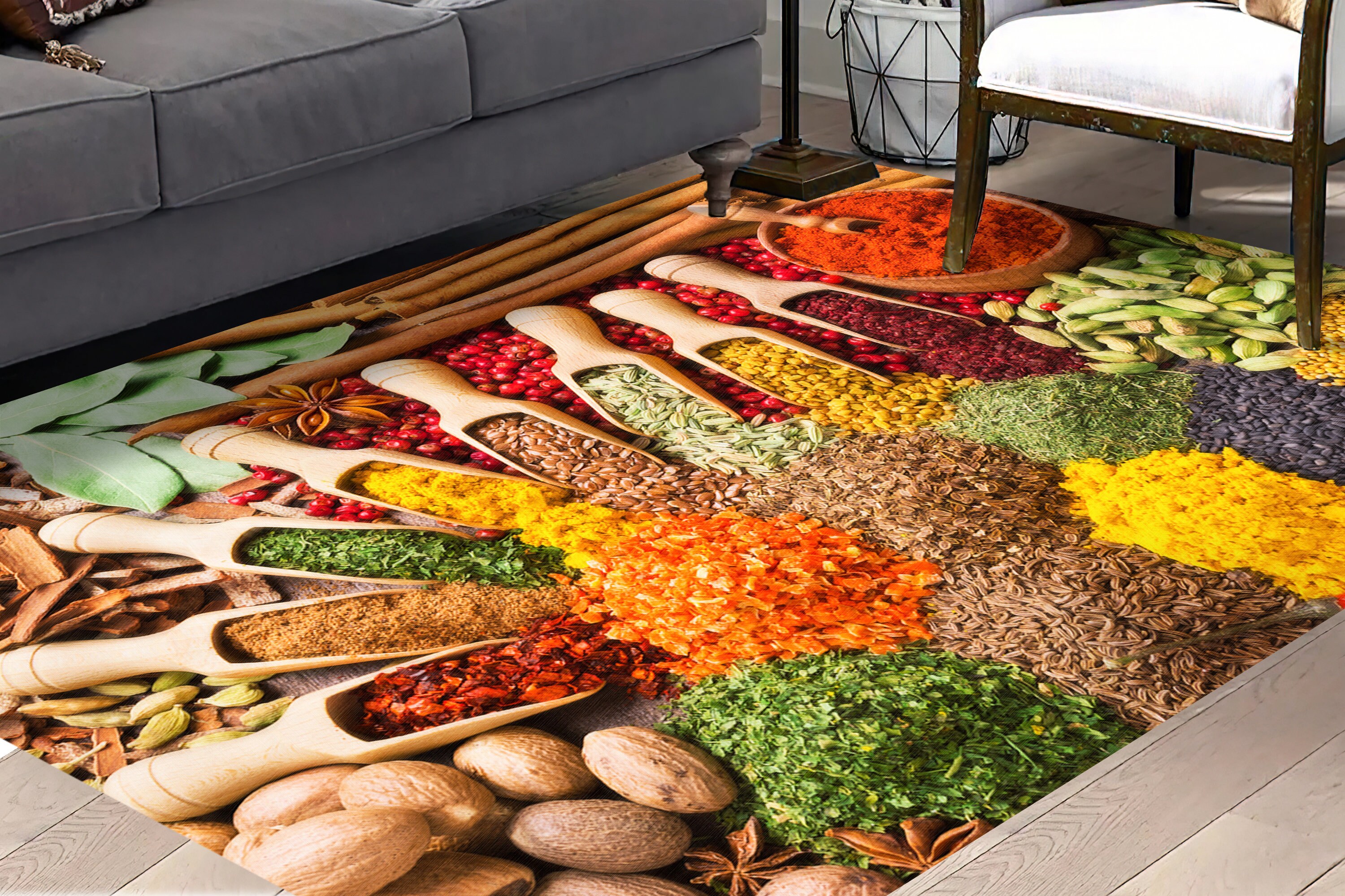 Spice Rug Kitchen Spices Rug, Spice Rugs, Kitchen Rugs, Modern Rugs, Wall Hanging ...