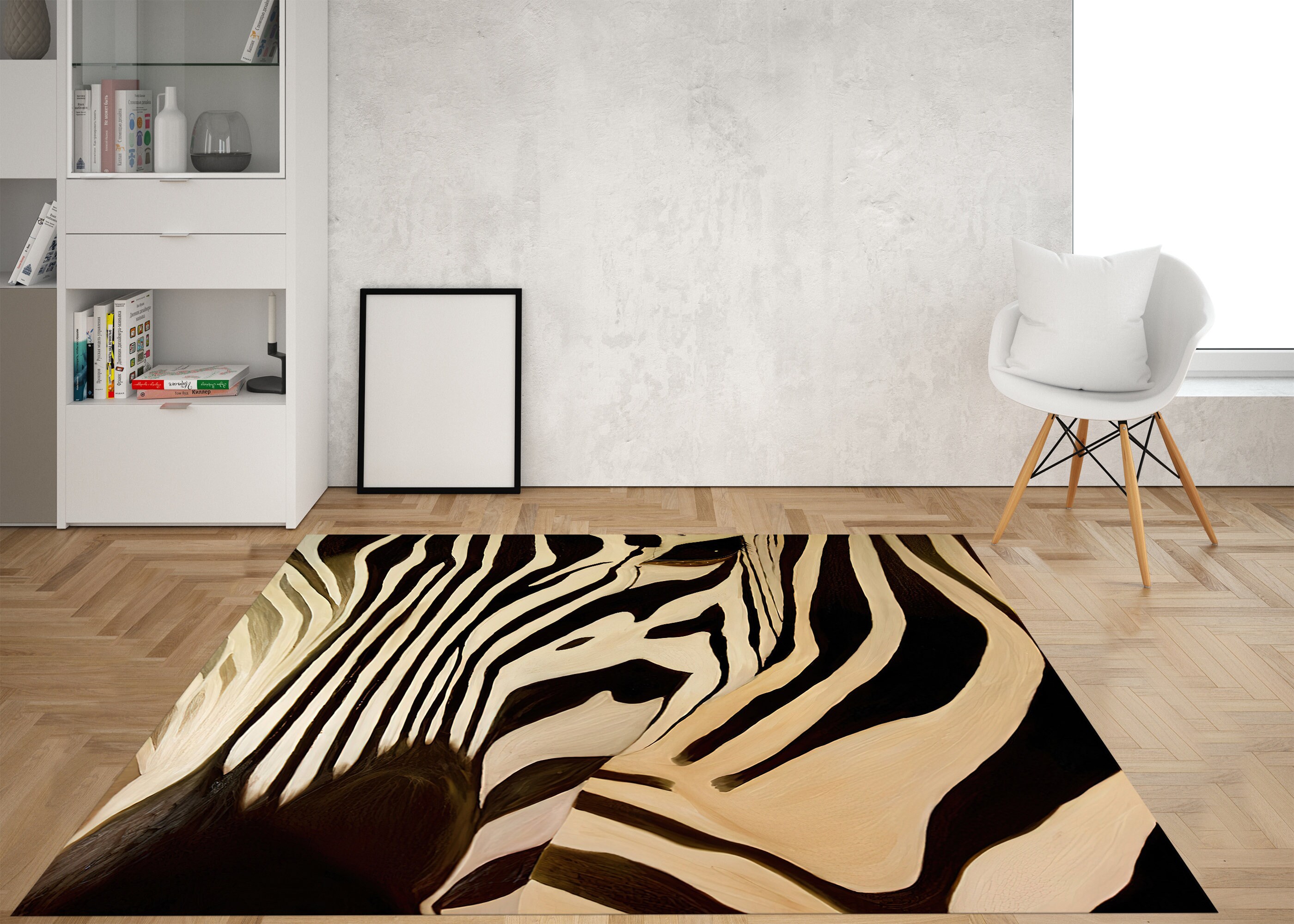 Abstract Zebra Rugs, Modern Rugs, Zebra Rug, Animal Rugs, Non-slip ...