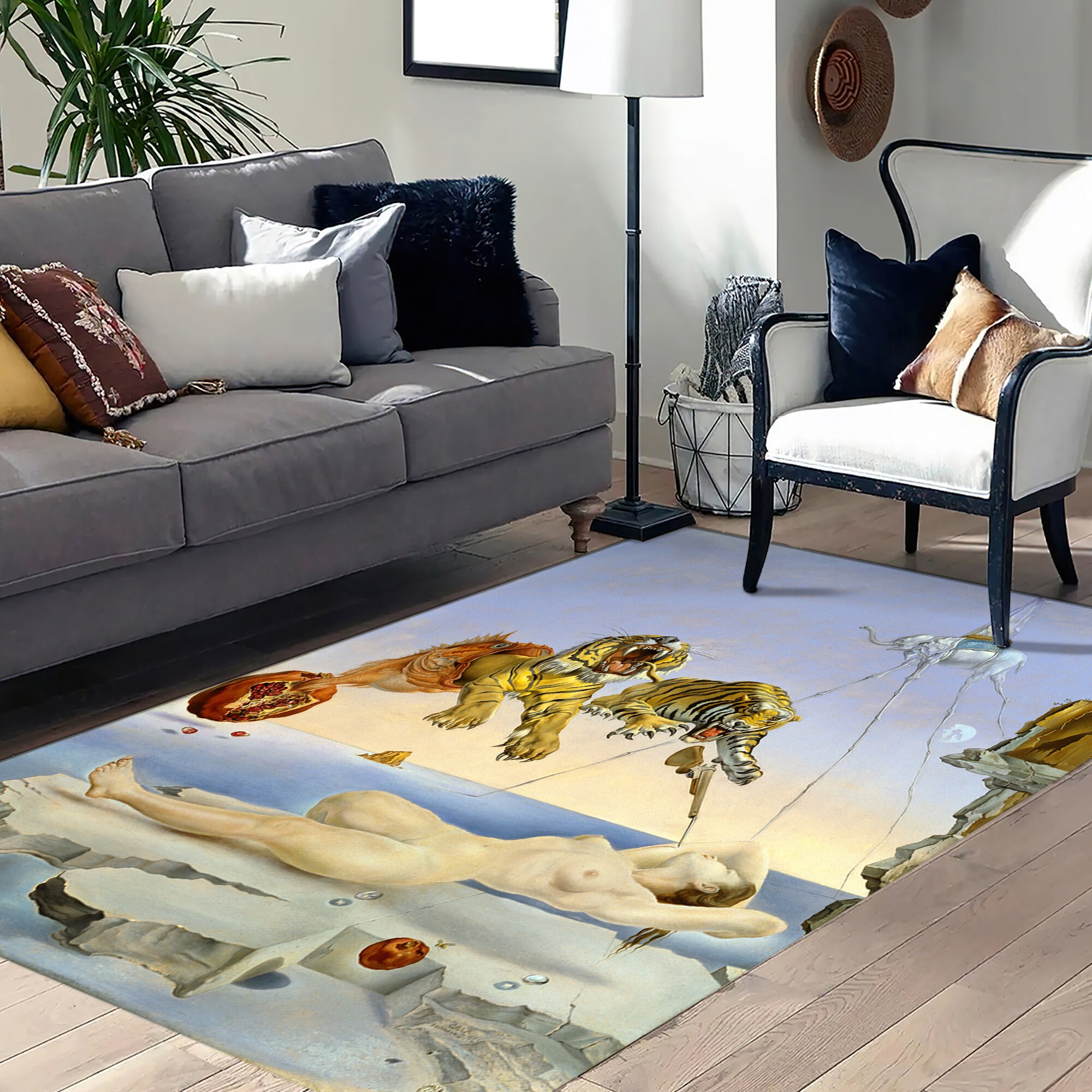 Dali Pomegranate Rugs, Flight of a Bee Rug, Surreal Rug, Famous Rugs ...