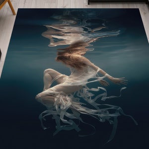 Woman Dances in Water Rug, Woman Rug, Trendy Rug, Modern Rug, Dining Room Rug, Gift For Him, Salon Rug, Popular Rug, Customs Rug, Step Rug,