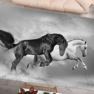 Running Horses Rug, Horse Lover Gift Rugs, Horse Rug, Animal Rug, Entry Rug, Gift Rug, Office Rug, Office Decor Rug, Classic Rug, Loft Rug,