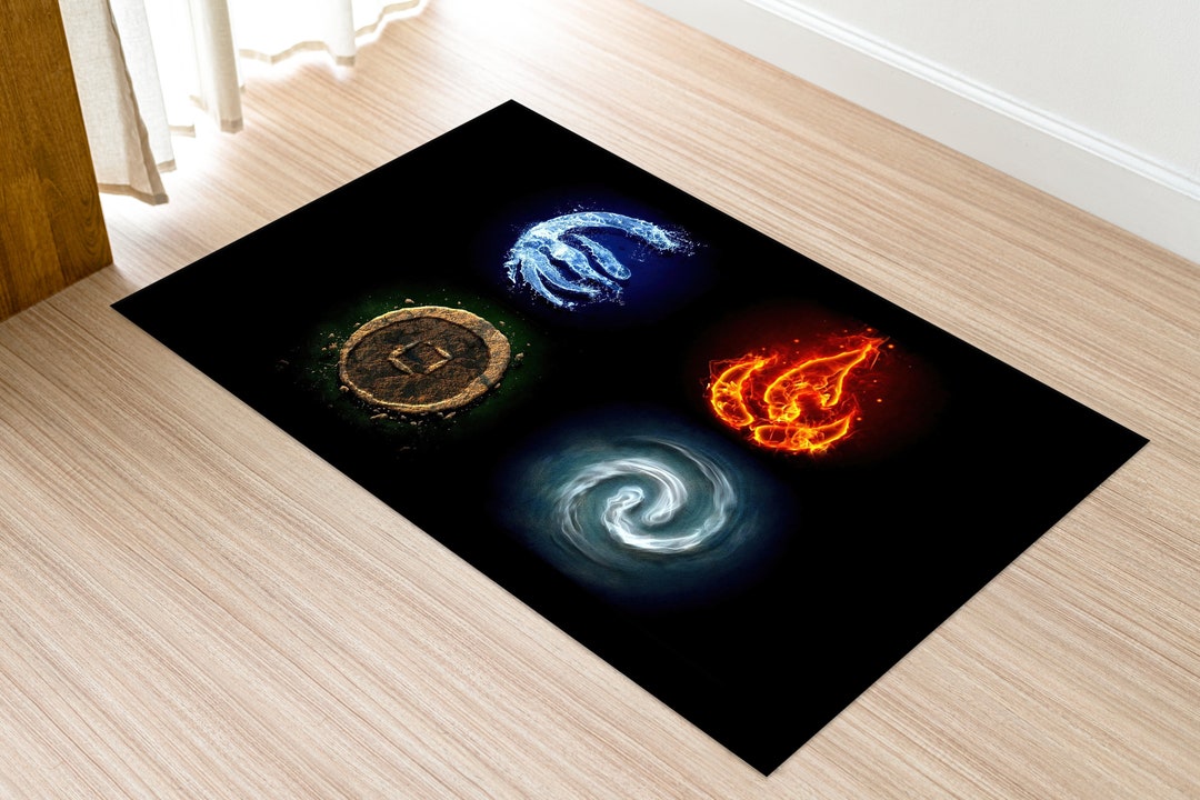 Fire Rugs Custom Four Element Rug, Earth Rugs, Fire Rug, Modern Rugs, Entryway Rug ...