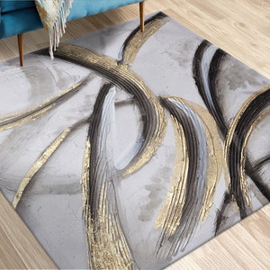 Fancy Gold Rug Gold and Silver Rug, Modern Luxury Rugs, Gold Rug, Modern Rugs ...