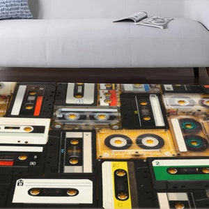 Retro Audio Cassette Rug, Audio Cassette Rugs, Vintage Cassette Rugs, Music Room Rug, Indoor Rug, Soft Rug, Cool Rug, Personalized Gifts, image 4