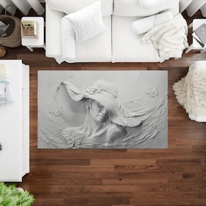 3d Effect Woman Rug, Sculptural Beauty Woman Rugs, 3D Stereoscopic Rugs, Modern Rugs, Non Slip Rug, Car Mat, Gift For Him, Girl Room Rug,