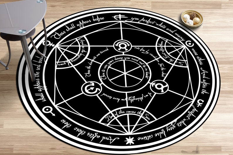 FMA Transmutation Rugs, Full Metal Transmutation Rugs, FMA Rugs, Modern Rugs, Entry Rug, Living Room Rug, Easy To Clean Rug, Salon Rug, image 10