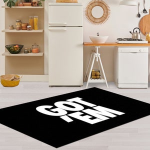 Got Em Rug, Black And White Rugs, Black Rugs, Modern Rug, Gift For The Home, 3D Printed Rug, Custom Rug, Soft Rug, Door Mat, Runner Rug, image 7