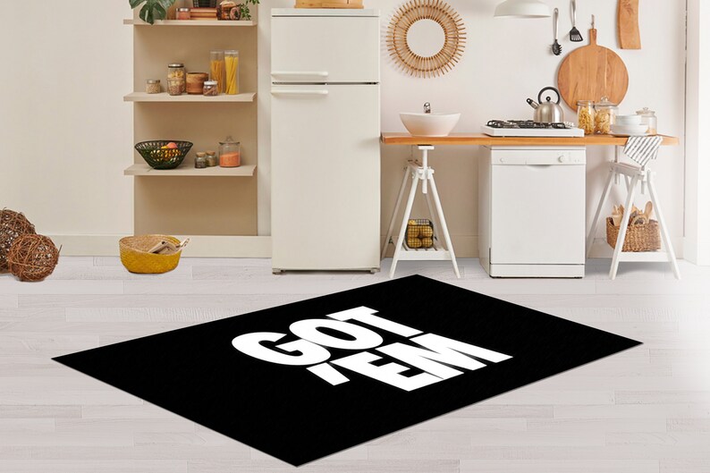 Got Em Rug, Black And White Rugs, Black Rugs, Modern Rug, Gift For The Home, 3D Printed Rug, Custom Rug, Soft Rug, Door Mat, Runner Rug, image 7