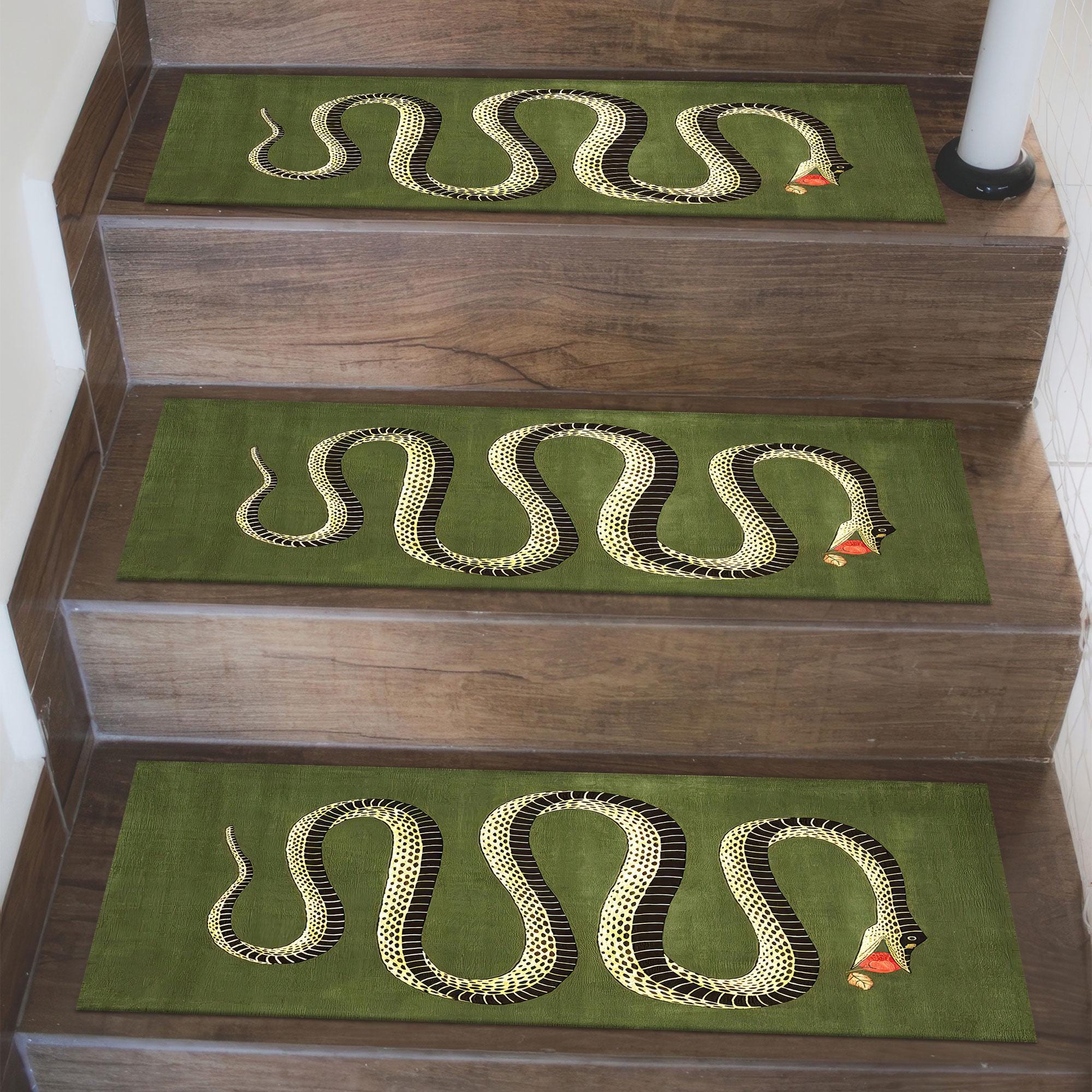 Snake Ladder Rug Snake With Apple Rugs, Snake Step Rug, Abstract Snake Rugs, Stair Rugs ...